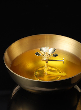 厂家直供佛堂家居用品油灯灯蕊架合金可调光灯芯架摆件