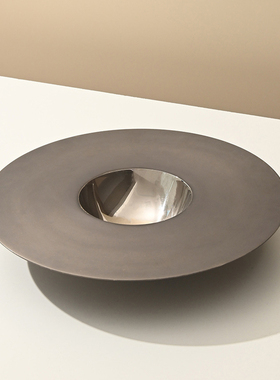 中式传承哑光和亮光相融合装饰碗客厅玄关样板间居家摆件装饰花器