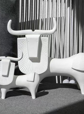 砂岩抽象动物人物客厅桌面摆件