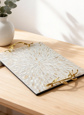 贝壳花朵造型托盘餐垫餐盘装饰盘