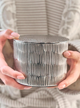 印度进口铝制银色卫浴三件套摆件