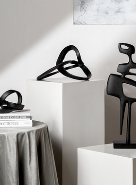 铝摆件玄关不规则镂空雕塑装饰品