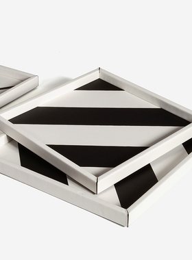 简约现代玄关客厅皮质托盘摆件