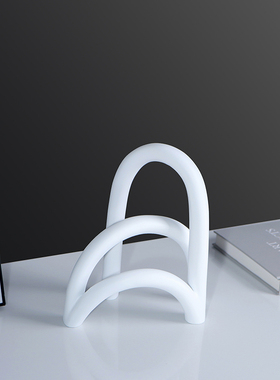 现代北欧风客厅树脂拱形线条摆件