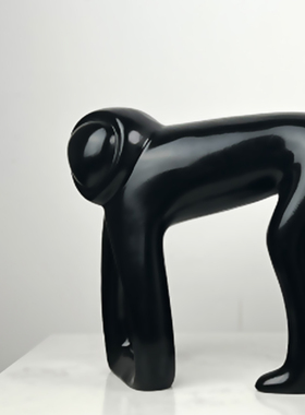 简约现代儿童房树脂抽象猴子摆件