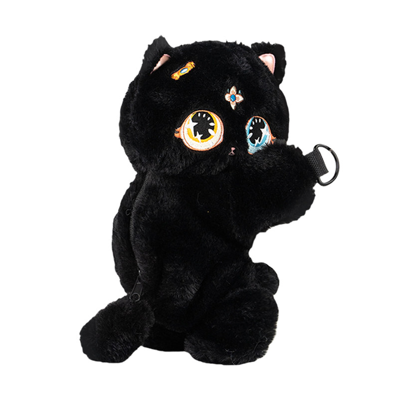 敦煌飞天喵喵斜挎包可爱毛绒创意背包博物馆文创趴趴包生日礼物女,淘宝优惠券,粉丝福利购,淘宝优惠卷