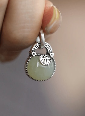 新款民族风福字铜钱吊坠复古小众