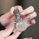925 silver retro new Chinese style Hetian jade pipa pendant sweater chain necklace versatile distressed simple high-end sense for women
