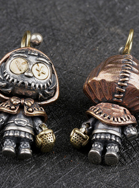 巫豆娃娃小红帽s925银吊坠复古风