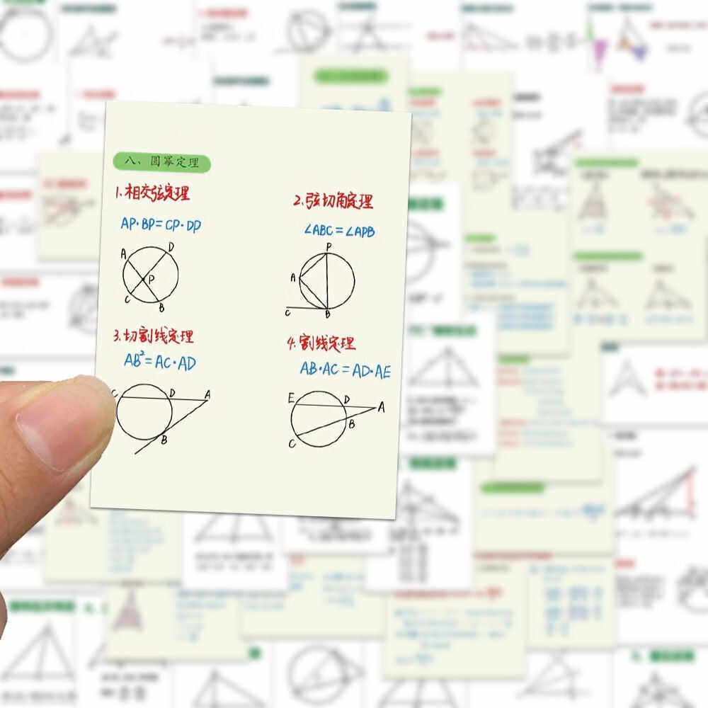 100张初中数学定理贴纸中考学生知识记忆手账手机壳桌面防水贴画,淘宝优惠券,粉丝福利购,淘宝优惠卷