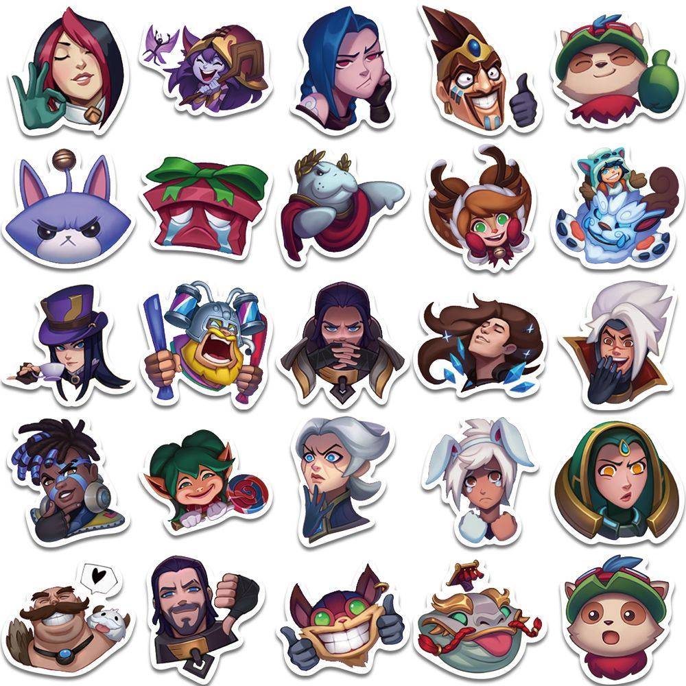 50张英雄联盟贴纸lol表情包手机贴纸后壳沙雕创意装饰防水贴纸。,淘宝优惠券,粉丝福利购,淘宝优惠卷