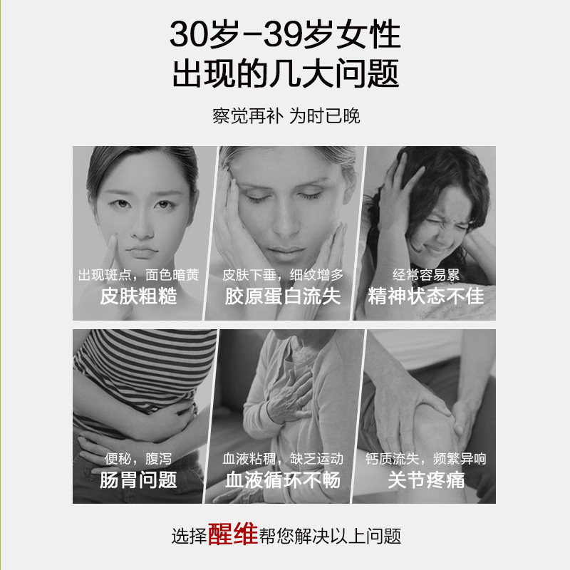 醒维全家定制成人复合包胶原蛋白肽 醒维维生素/复合维生素