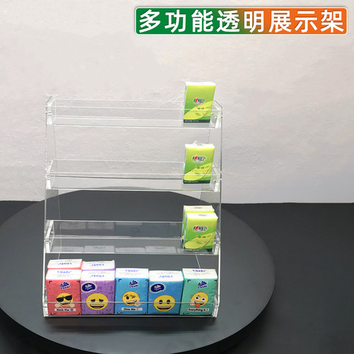 直播间带货架超市阶梯形透明亚克力炫迈益达口香糖展示架产品多层 - 图2