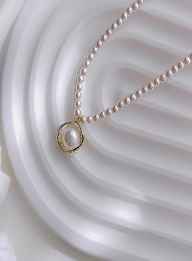 施家小米珠珍珠项链女2025年新款