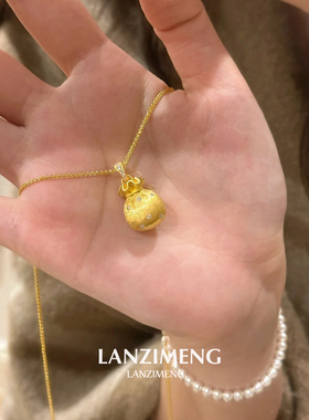 闪钻波点福袋项链女轻奢高级感