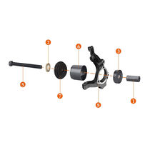 Car front wheel bearing disassembly mounting tool elevation Palin removal device Sheep angle pressure bearing tool 30 pieces of sleeve