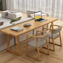 Full Solid Wood Desk Strip Table Double Living Room Study Desk Student Writing Desk Home Brief Desk Computer Desk