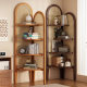 Medium-old style rattan shelf multi-layer corner storage rack