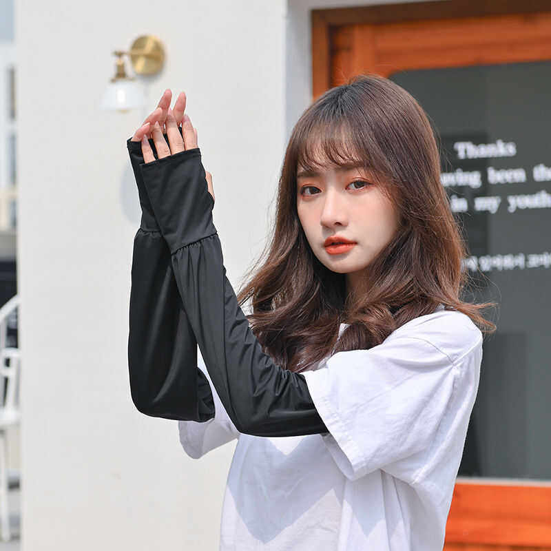 夏季宽松版冰袖防晒袖套开车冰丝袖套女士防紫外线手袖薄款手臂套