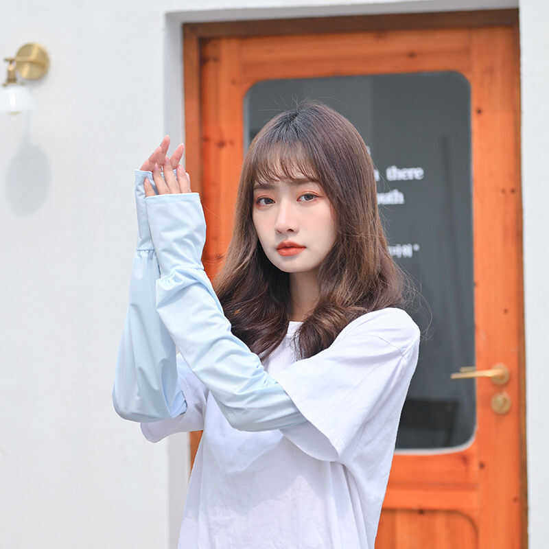 夏季宽松版冰袖防晒袖套开车冰丝袖套女士防紫外线手袖薄款手臂套