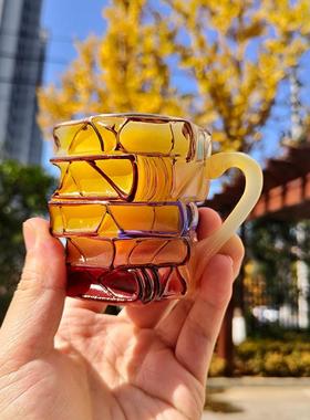 跨境新款书堆马克杯咖啡杯彩绘书杯树脂摆件工艺品装饰创意水杯