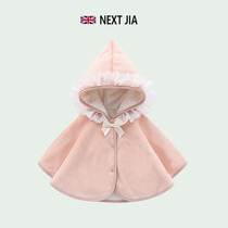 UK NEXT JIA baby gush cloak winter warm cloak female baby princess shawl outside the windproof clothes