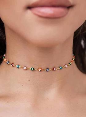 欧美时尚恶魔之眼手炼邪恶眼睛时尚街拍潮流手腕炼bracelet women