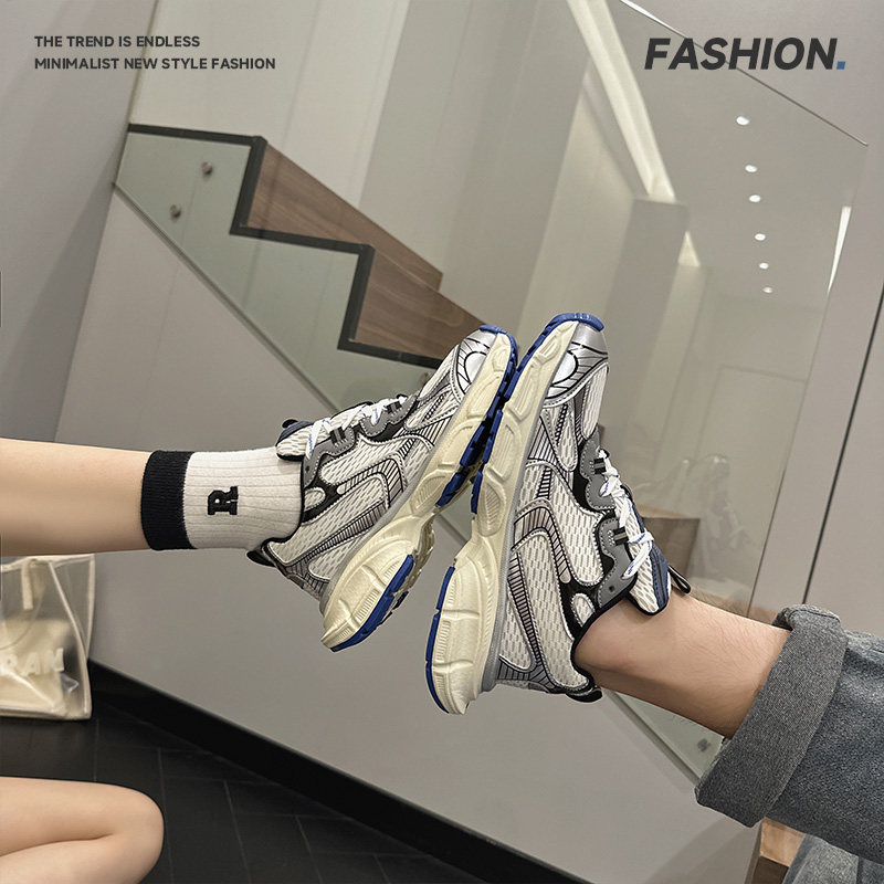 2026春夏爆款简约时尚厚底老爹鞋休闲户外运动小白鞋男女同款02