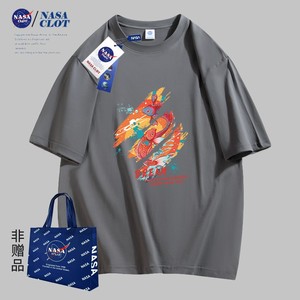 NASA联名2024夏季新款时尚卡通印花短袖情侣同款潮流百搭T恤03