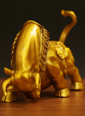 工厂直发黄铜全铜福禄寿喜牛金牛牛气冲天家居客厅办公室店铺摆件