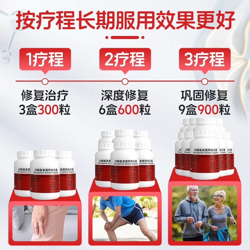 谷力硫酸氨基葡萄糖胶囊骨关节风湿关节炎膏药软骨修复中老年