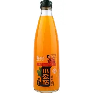 桔子汁果粒小公桔橘子味饮料玻璃瓶315ml*6瓶果粒饮品 - 图0