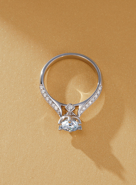 心扉金功良匠S925银原创女戒钻戒