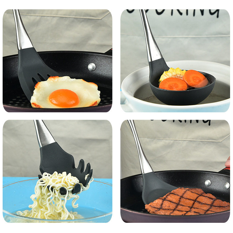 硅胶厨具8件套装漏漏勺炊具烹饪不粘锅跨境铲烘焙工具铲沙拉搅拌,淘宝优惠券,粉丝福利购,淘宝优惠卷