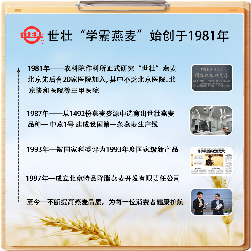 官方正品中国农科院世壮燕麦无添加蔗糖即食营养代早餐冲饮速溶 - 图3