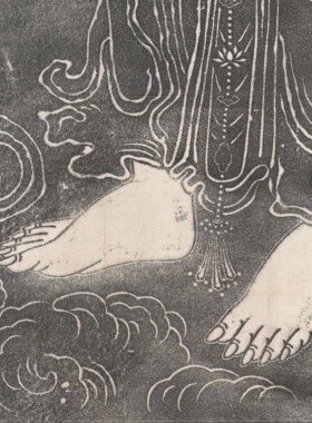 唐 吴道子 观音菩萨像古代拓片碑帖高清艺术微喷临摹范本装饰画