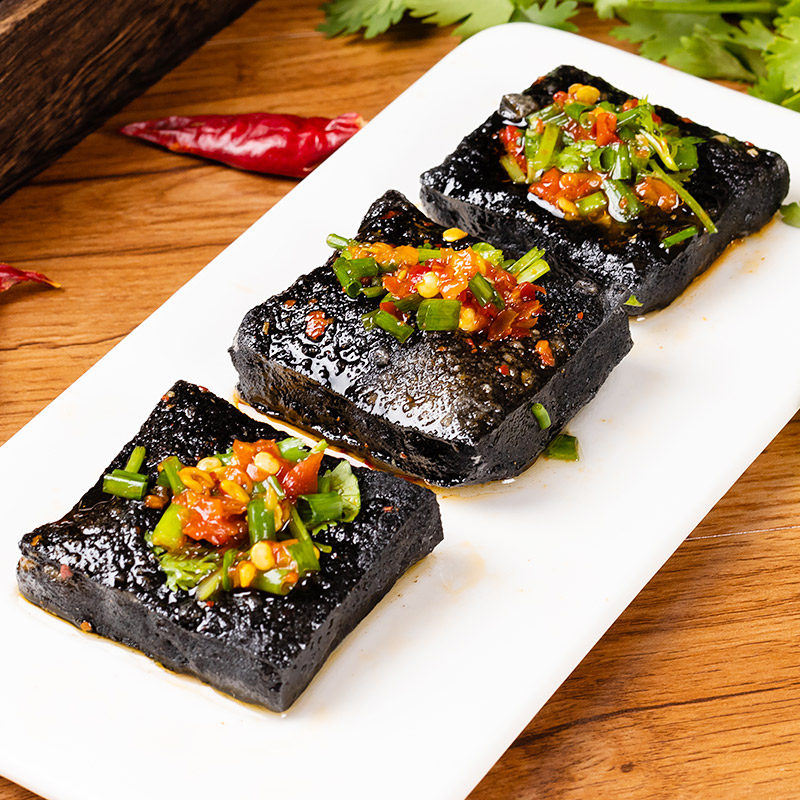 湘姐宋亚轩同款长沙生胚黑色臭豆腐 酷唷臭豆腐