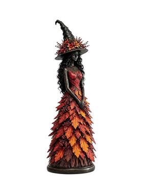跨境新款 Enchanted Autumn Witch Figurine魅惑秋日女巫雕像摆件