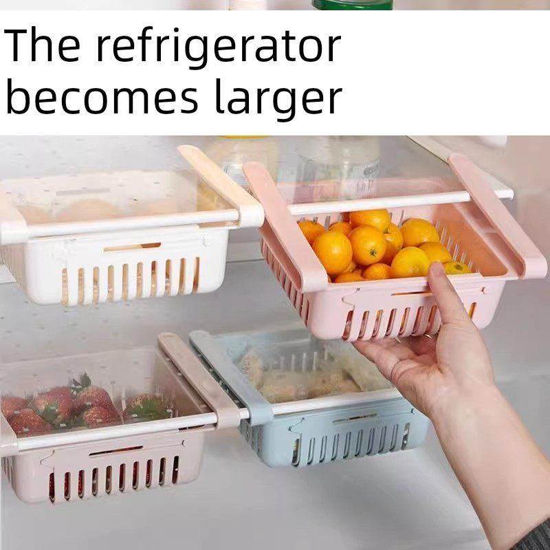 【冰箱扩容】可伸缩冰箱收纳盒保鲜整理收纳盒抽屉式隔板层鸡蛋,淘宝优惠券,粉丝福利购,淘宝优惠卷