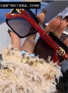 玟若太阳镜纹若时尚轻奢经典方框女士墨镜防紫外线偏光镜遮阳眼镜