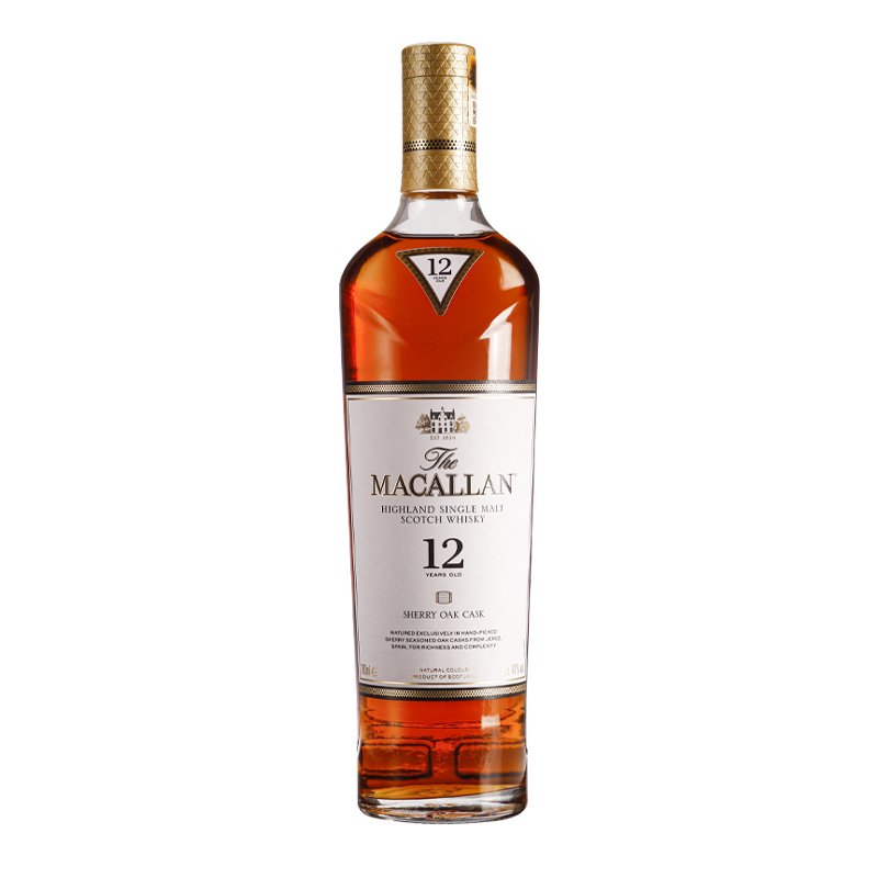 苏格兰Macallan麦卡伦黑钻雪莉单桶12年单一麦芽威士忌洋酒700ml - 图3