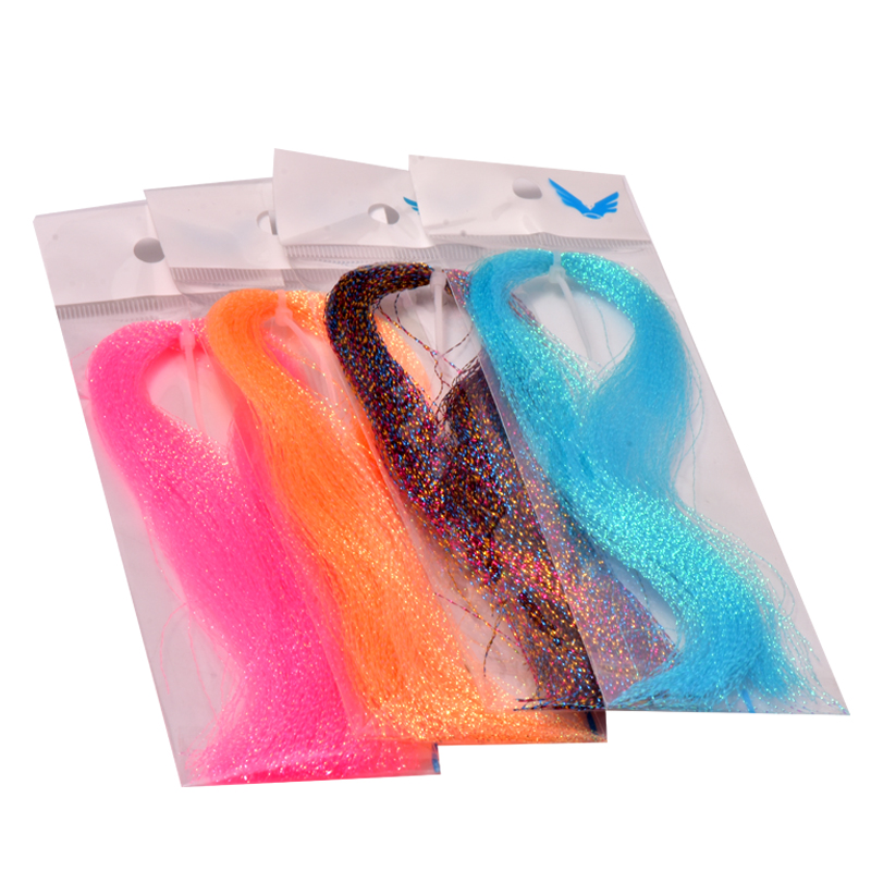 XURLON彩丝绑串钩绑钩UV亮丝慢摇铁板钩DIY多彩羽毛丝 - 图3