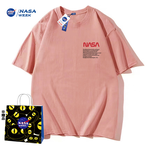 NASAWEEK官网联名款新品2024纯棉短袖t恤男女潮牌上衣情侣装T恤