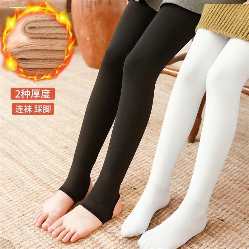 男童舞蹈袜儿童加绒天鹅绒打底裤子 赋娜连裤袜/打底袜