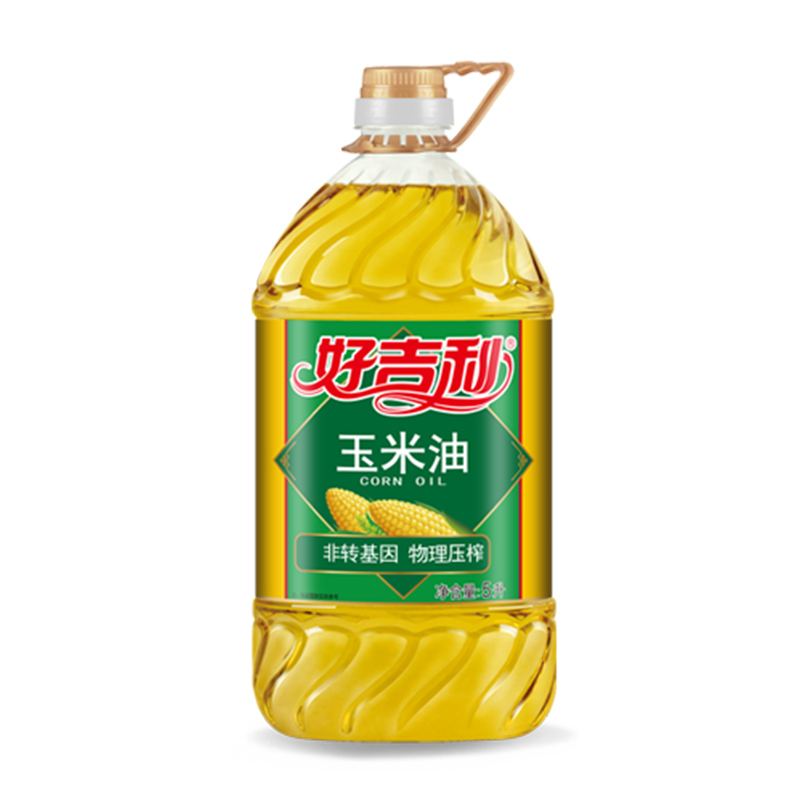 好吉利纯正玉米油5L非转基因食用油物理压榨桶装家用整箱批发送礼
