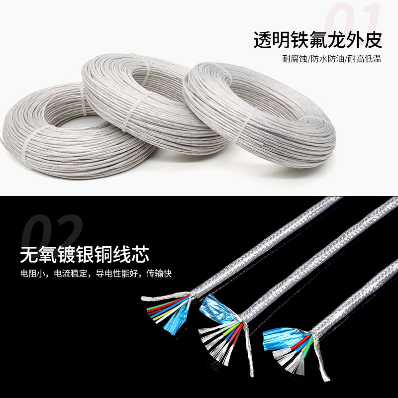 铁氟龙镀银屏蔽线镀银绞合铜丝 耐高温 抗干扰屏蔽线2芯3芯4芯6芯,淘宝优惠券,粉丝福利购,淘宝优惠卷