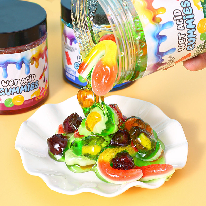 【湿酸软糖】酸甜果味滑溜溜酸酱过瘾多种造型浓郁果汁不齁甜网红,淘宝优惠券,粉丝福利购,淘宝优惠卷