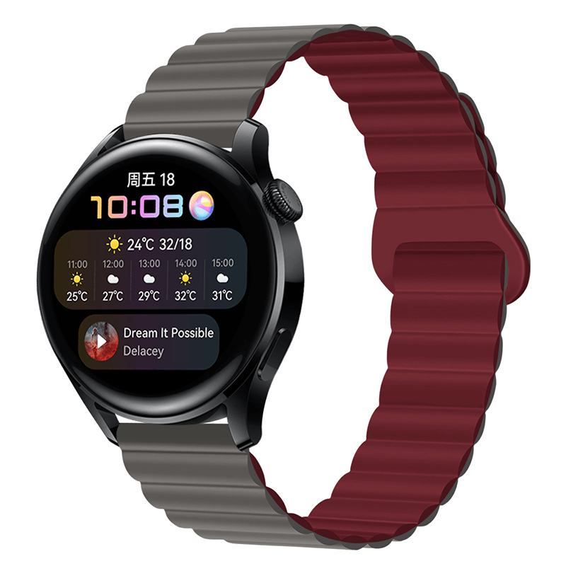 适用三星galaxy watch6/5 pro智能手表带watch4 classic 46mm运动active2磁吸44回环gear s2硅胶samsung腕带-图2