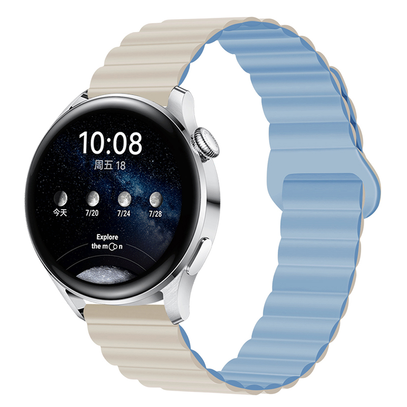 适用三星galaxy watch6/5 pro智能手表带watch4 classic 46mm运动active2磁吸44回环gear s2硅胶samsung腕带-图3