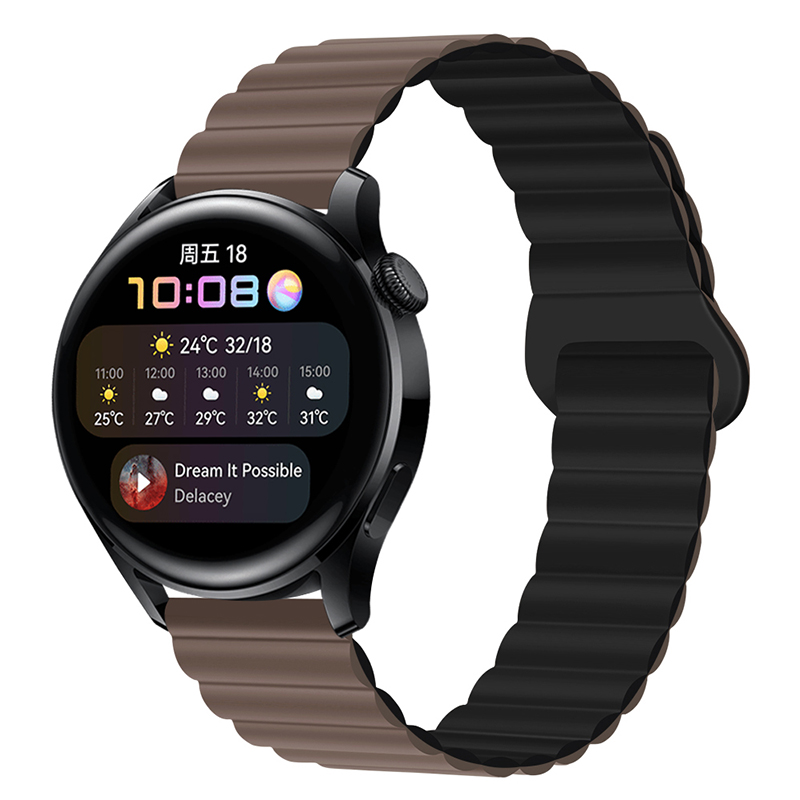 适用三星galaxy watch6/5 pro智能手表带watch4 classic 46mm运动active2磁吸44回环gear s2硅胶samsung腕带-图1